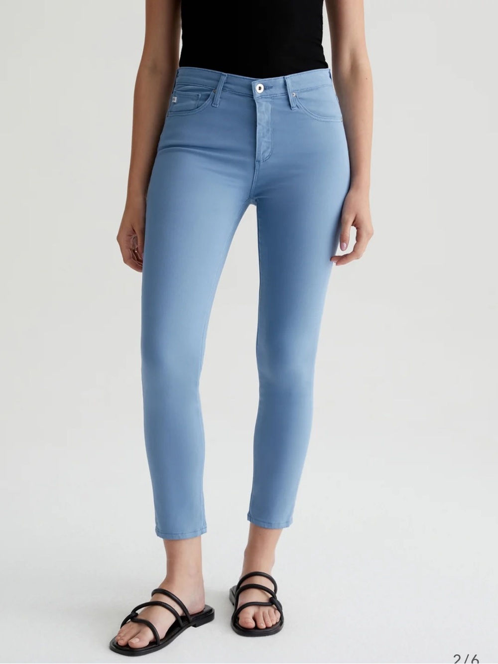 Adriano Goldschmied - light blue "The Prima" cigarette crop ankle pants
